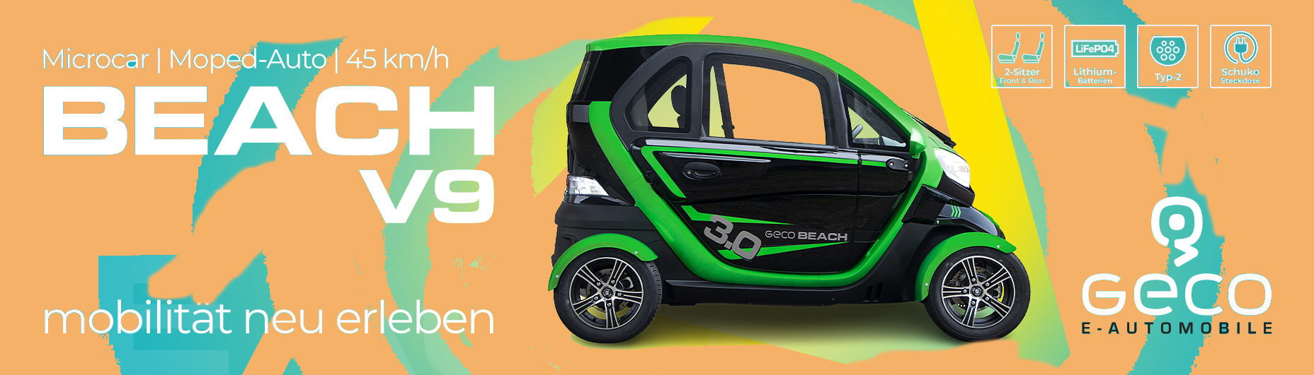 Ceco Beach Kabinnenroller e-Car Elektroauto